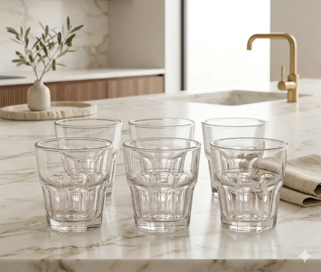 Vasos Vidrio Faceteado Sodero