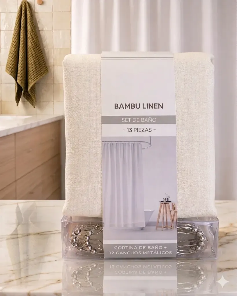 Cortina de Baño Bambu Linen