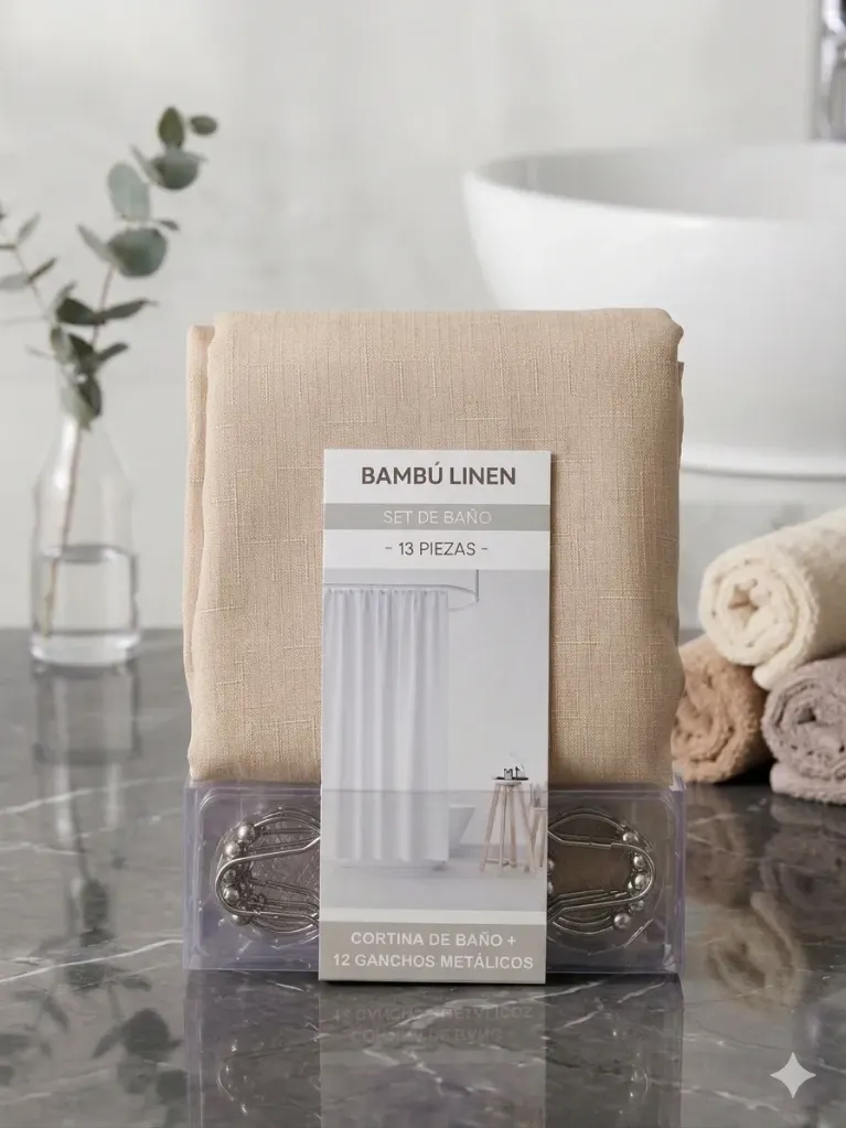 Cortina de Baño Bambu Linen