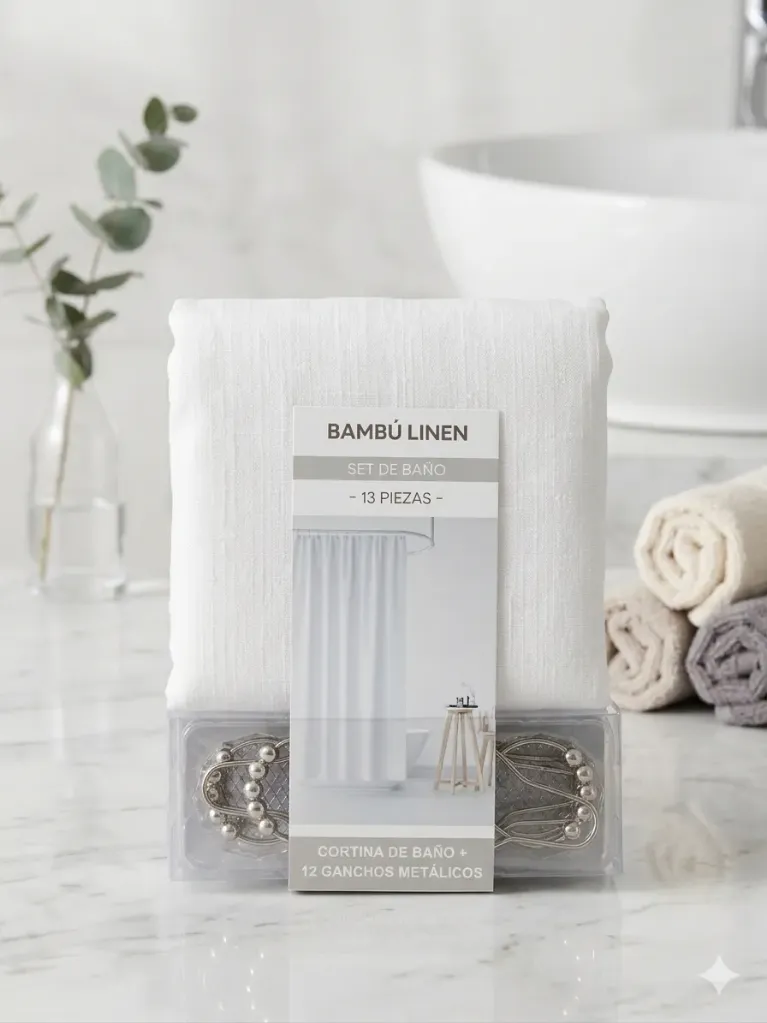 Cortina de Baño Bambu Linen