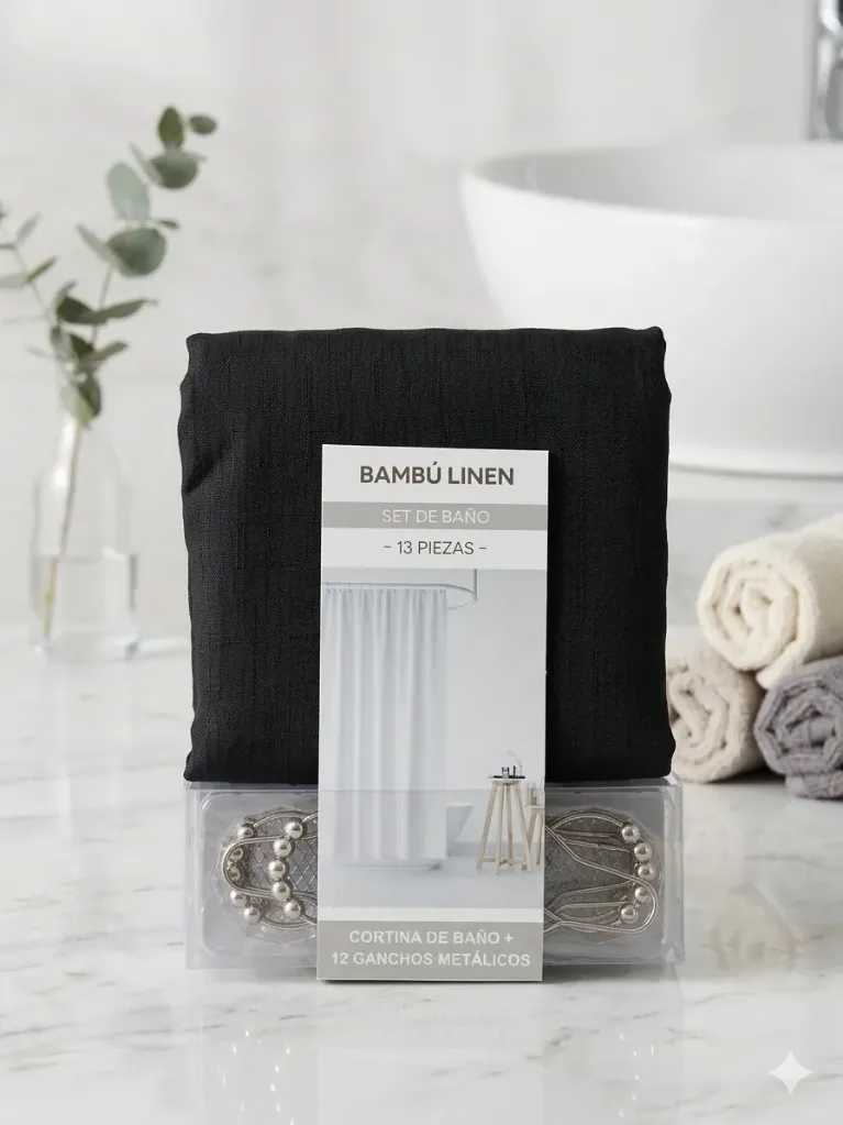 Cortina de Baño Bambu Linen